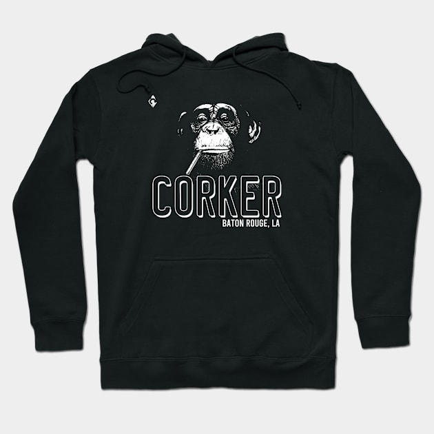 Corker - Smoking Ape Hoodie by The Most Magical Place On Shirts